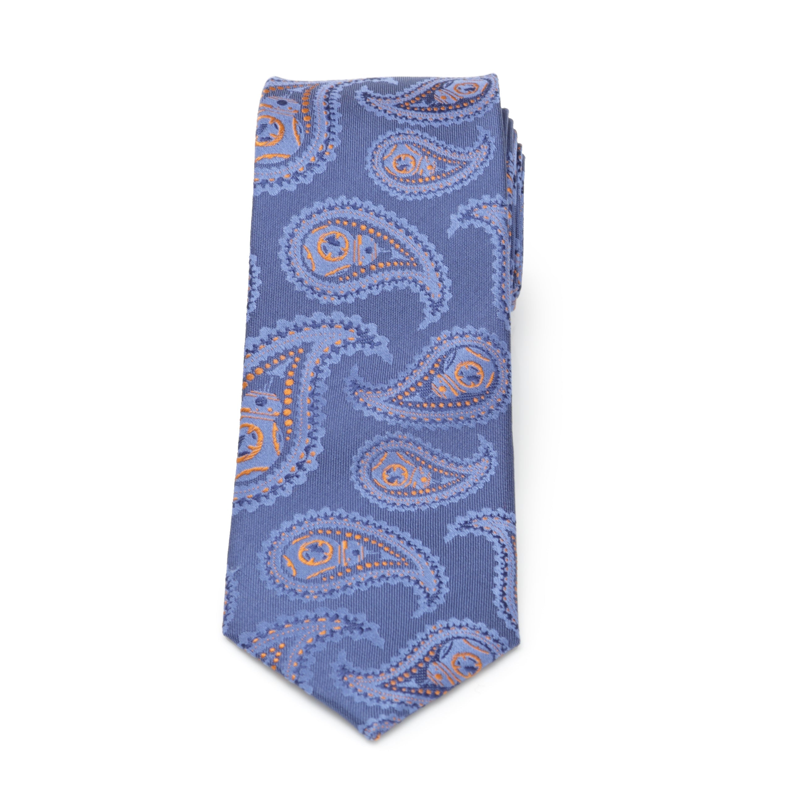  Cufflinks BB-8 Paisley Blue Silk Boy's Tie - Default Title - Bonton