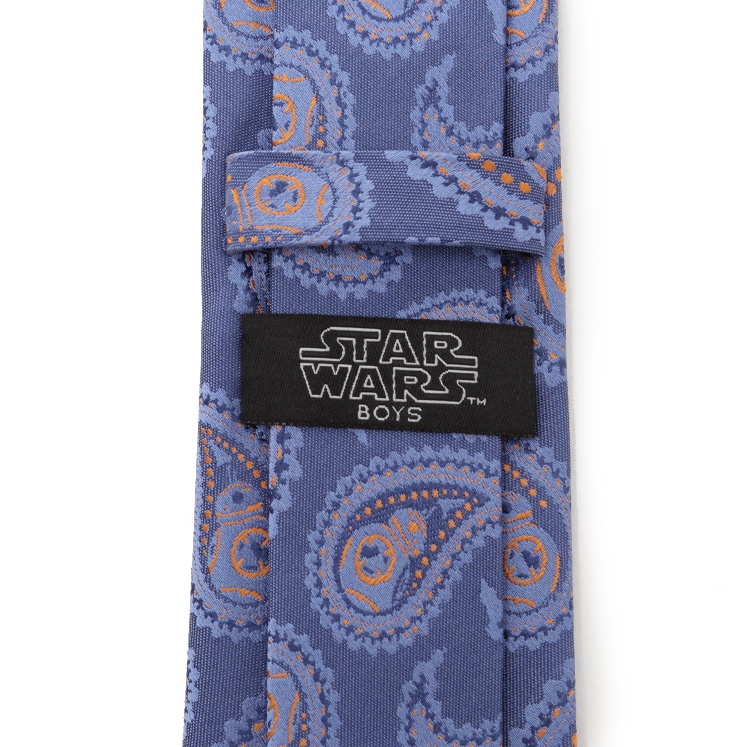  Cufflinks BB-8 Paisley Blue Silk Boy's Tie - Default Title - Bonton