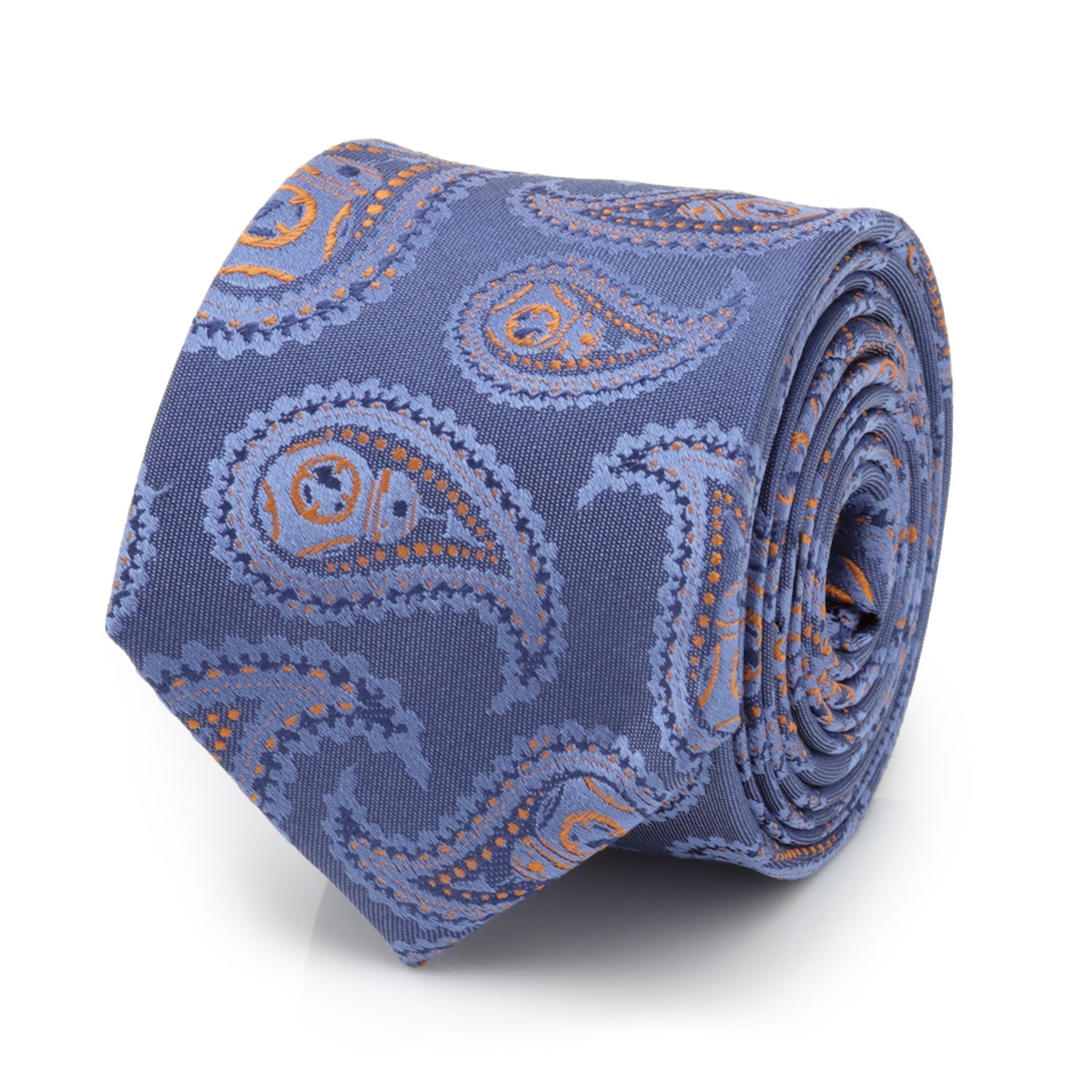  Cufflinks BB-8 Paisley Blue Silk Boy's Tie - Default Title - Bonton