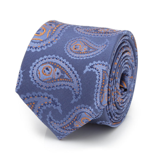 BB-8 Paisley Blue Silk Boy's Tie