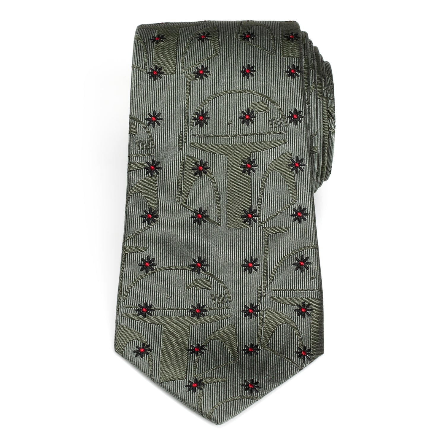  Cufflinks Boba Fett Green Motif Men's Tie - Default Title - Bonton