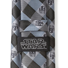 Boba Fett Blue Plaid Mens Tie