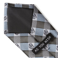 Boba Fett Blue Plaid Mens Tie