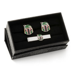 Boba Fett Cufflinks and Tie Bar Gift Set