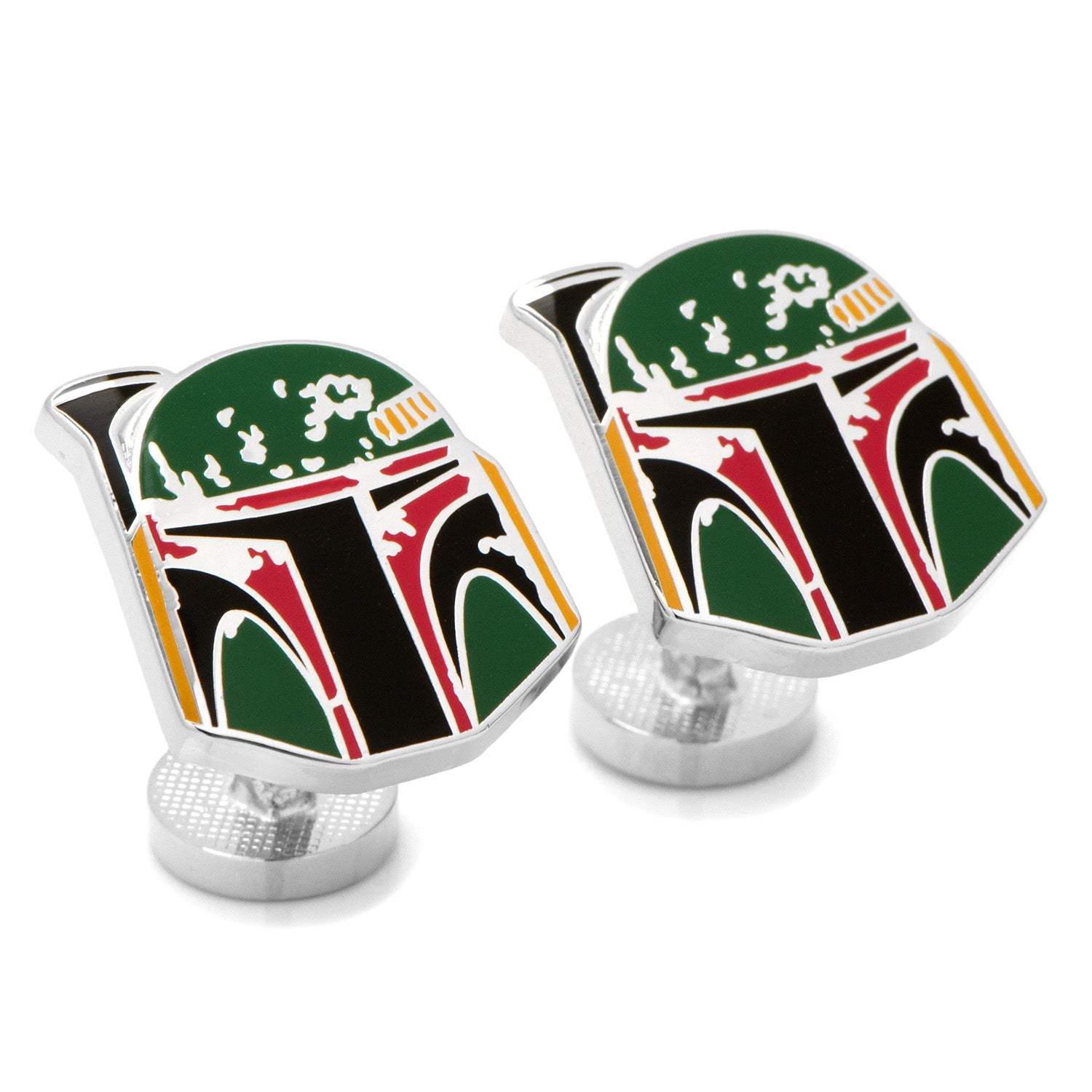  Cufflinks Boba Fett Distressed Helmet Cufflinks - Default Title - Bonton