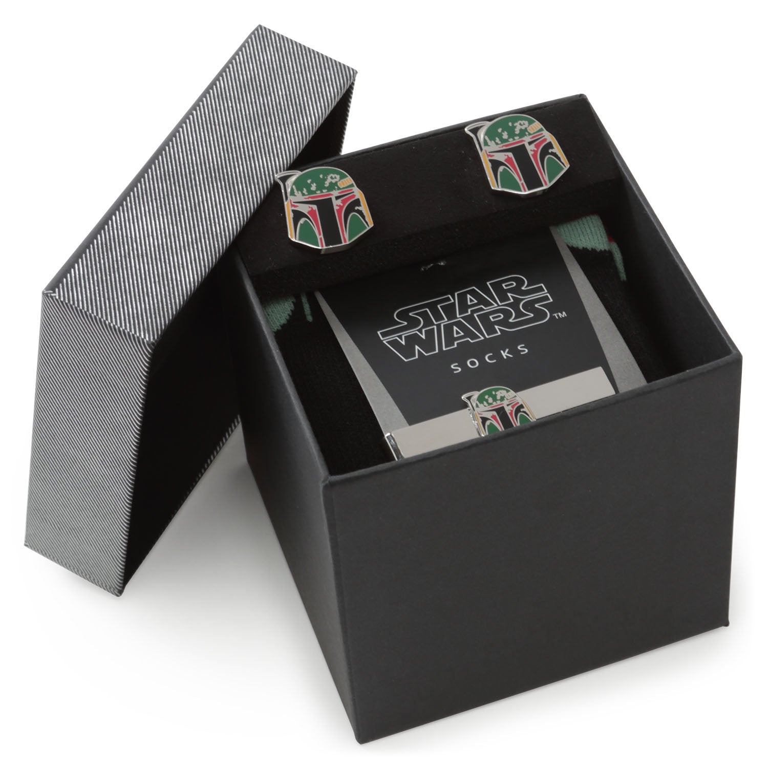  Cufflinks Boba Fett Bounty Hunter Gift Set - Default Title - Bonton