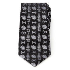 Star Wars Battle Black Men's Tie