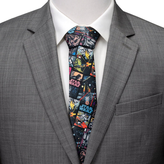 Star Wars Comic Black Men's Tie