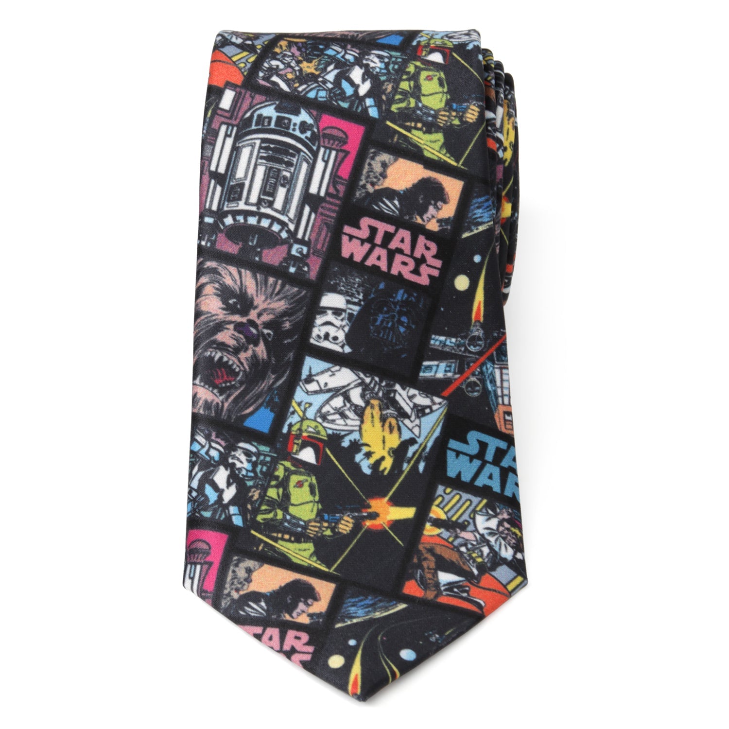  Cufflinks Star Wars Comic Black Men's Tie - Default Title - Bonton