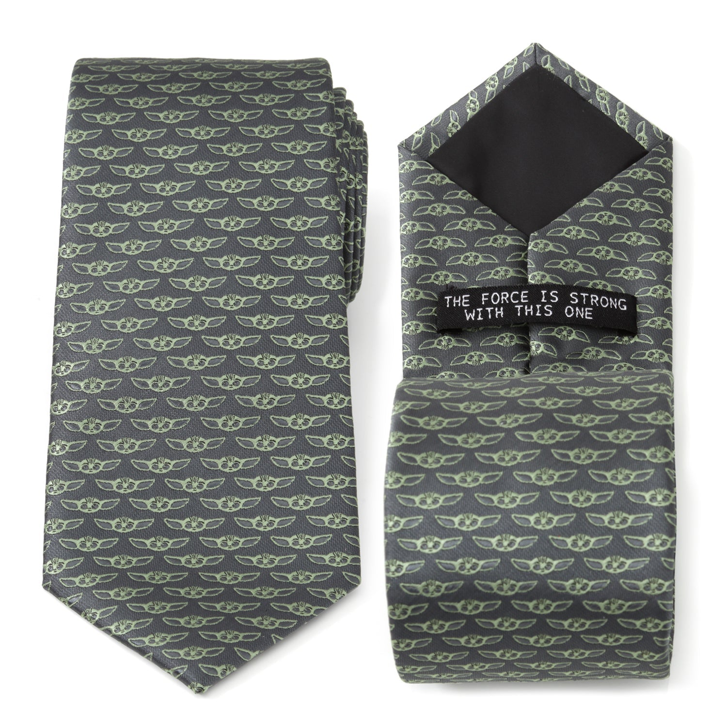  Cufflinks The Child Grey Men's Tie - Default Title - Bonton