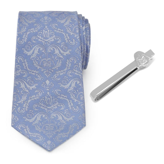 Darth Vader Damask Necktie and Tie Bar Gift Set