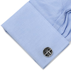 Recessed Matte Death Star Cufflinks