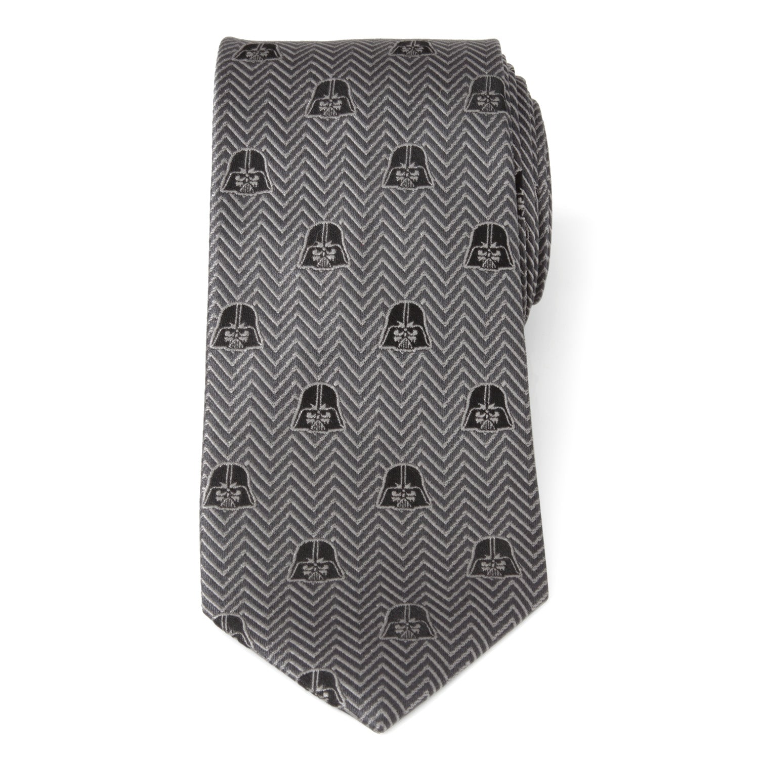  Cufflinks Darth Vader Herringbone Black Men's Tie - Default Title - Bonton