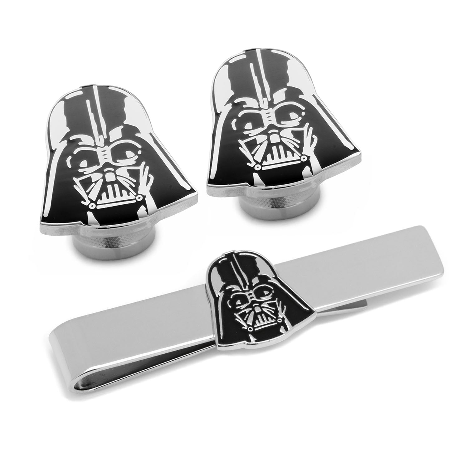  Cufflinks Darth Vader Matte Black Cufflinks and Tie Bar Gift Set - Default Title - Bonton