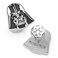 Recessed Matte Darth Vader Head Cufflinks