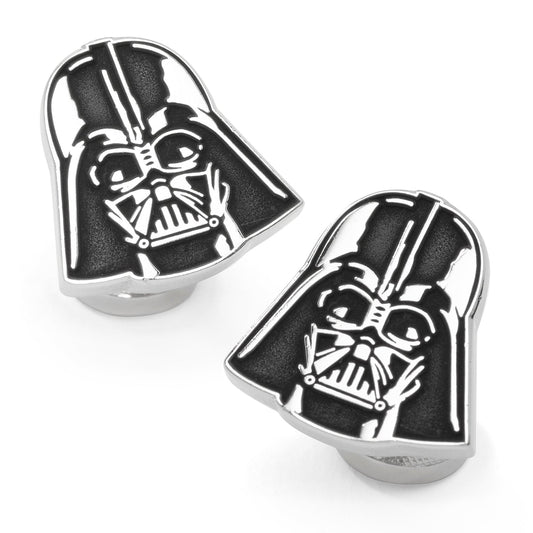 Recessed Matte Darth Vader Head Cufflinks