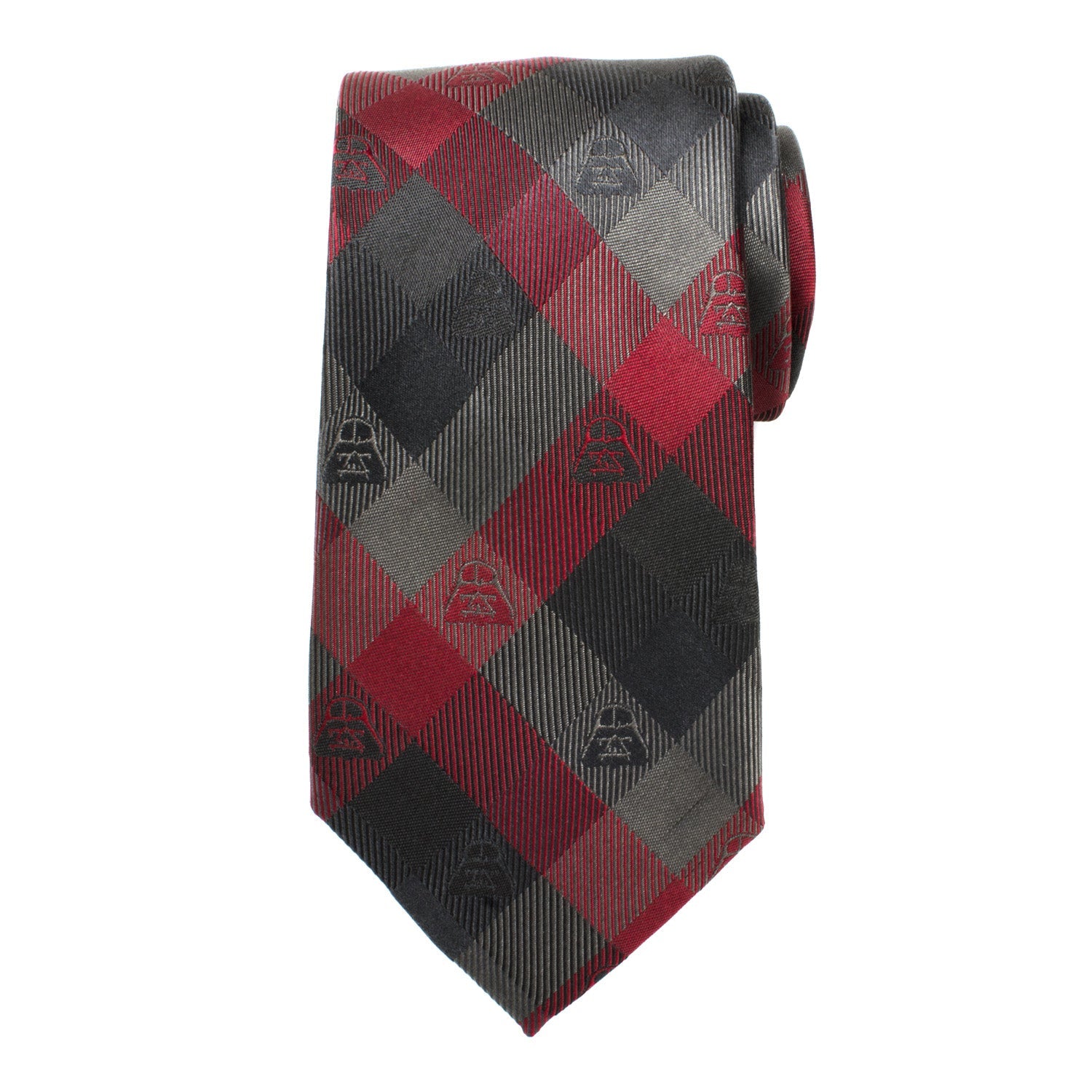  Cufflinks Darth Vader Red Plaid Men's Tie - Default Title - Bonton