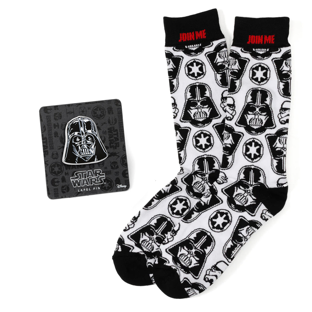  Cufflinks Darth Vader Patterned White Gift Set - Default Title - Bonton