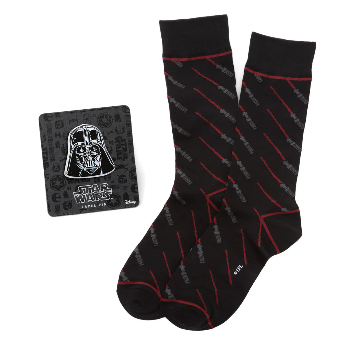  Cufflinks Darth Vader Red Gift Set - Default Title - Bonton