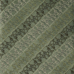 Grogu Outline Stripe Sage Green Men's Tie