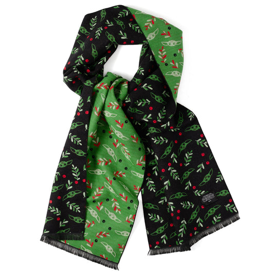 Grogu Holiday Black Scarf