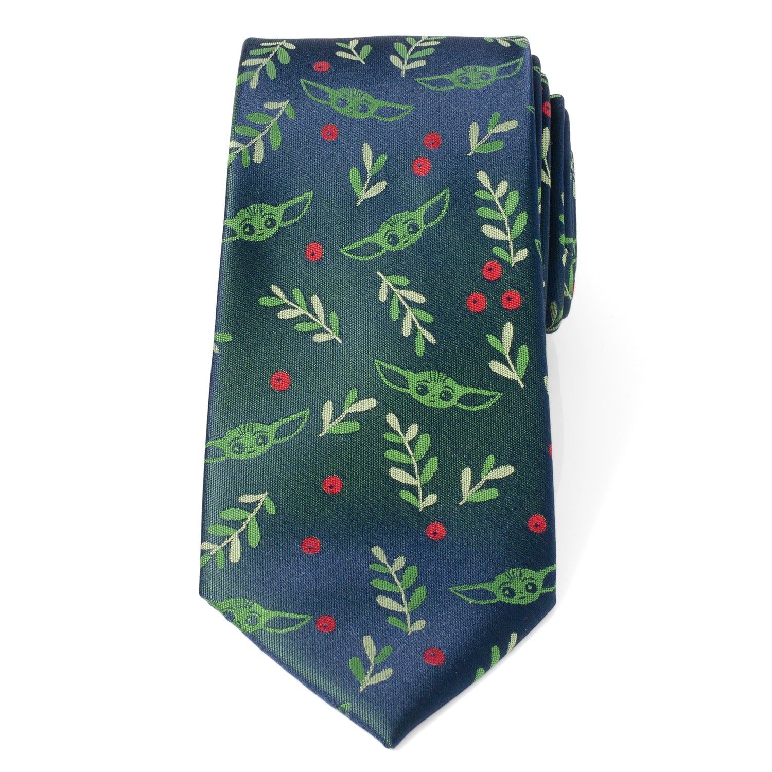  Cufflinks Grogu Holiday Navy Men's Tie - Default Title - Bonton