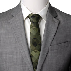 Grogu Plaid Green Men's Tie