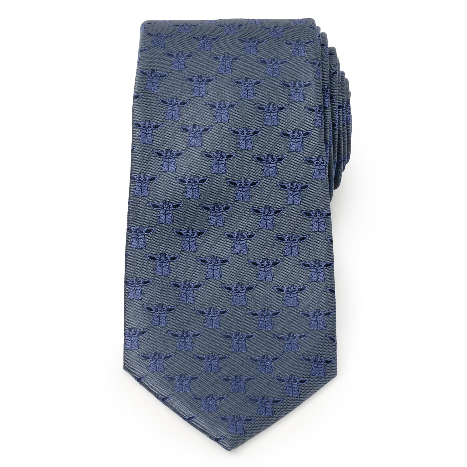  Cufflinks Grogu Blue Tonal Men's Tie - Default Title - Bonton