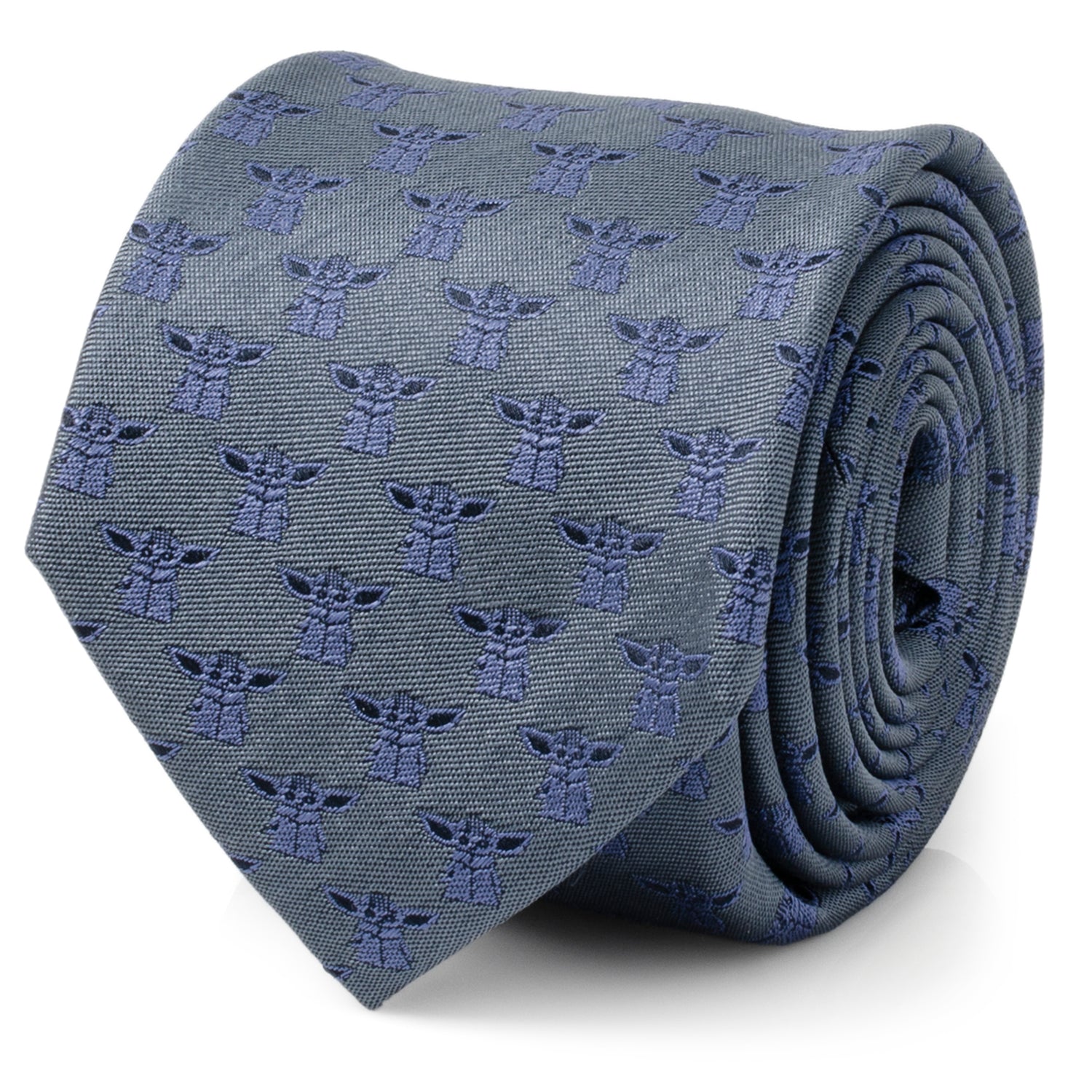  Cufflinks Grogu Blue Tonal Men's Tie - Default Title - Bonton