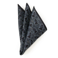 Grogu Outline Navy Blue Pocket Square