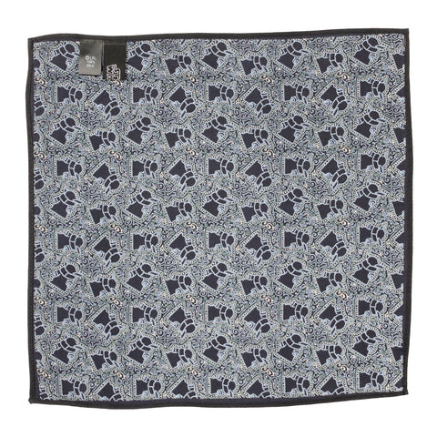 Grogu Outline Navy Blue Pocket Square