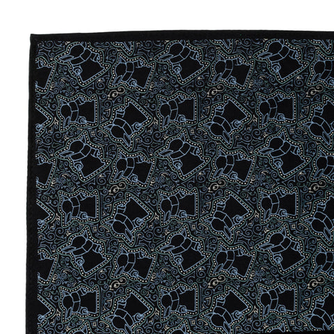 Grogu Outline Navy Blue Pocket Square