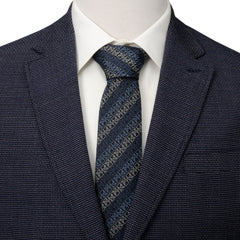 Grogu Outline Stripe Navy Men's Tie