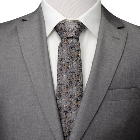 Hoth Battle Paisley Gray Men's Tie