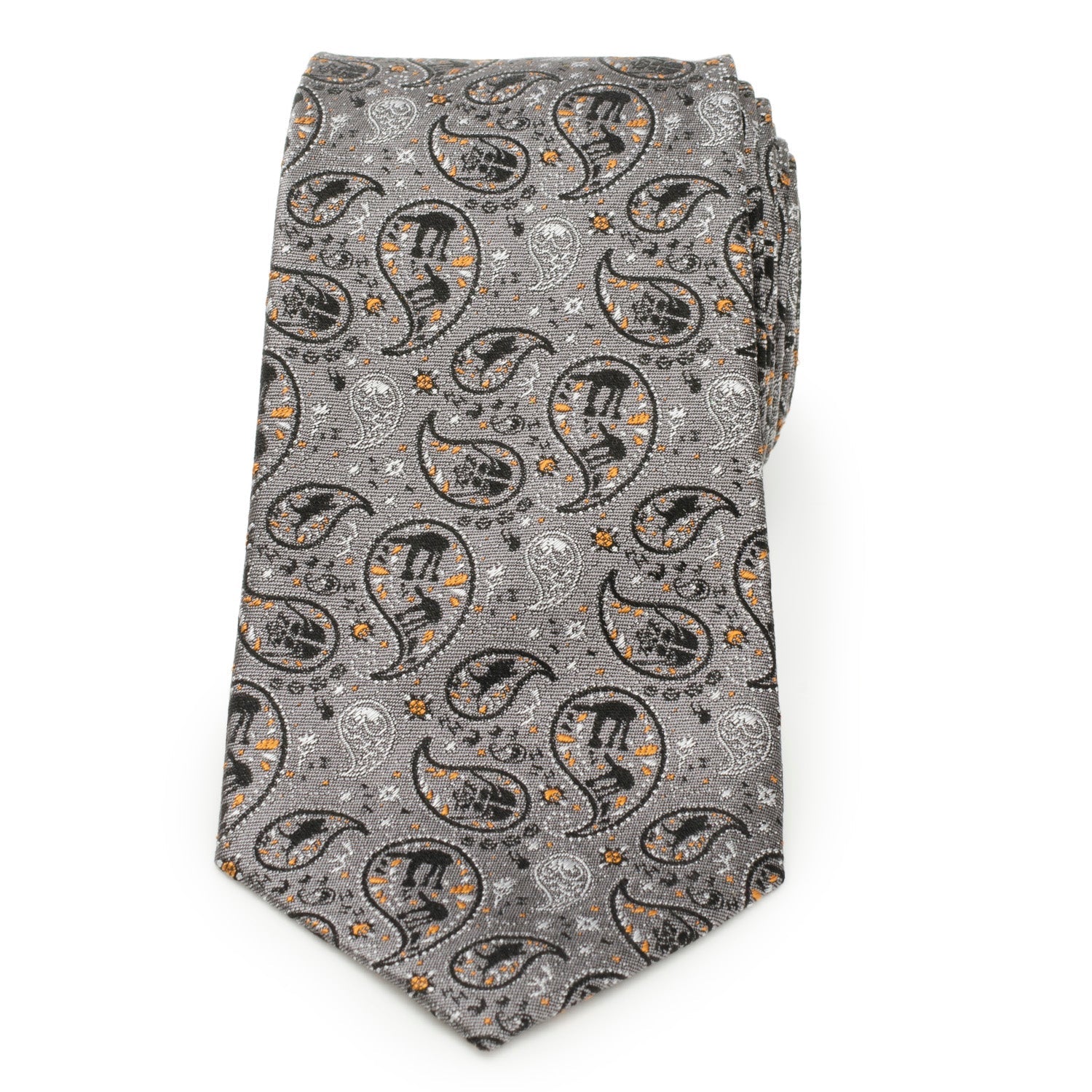  Cufflinks Hoth Battle Paisley Gray Men's Tie - Default Title - Bonton