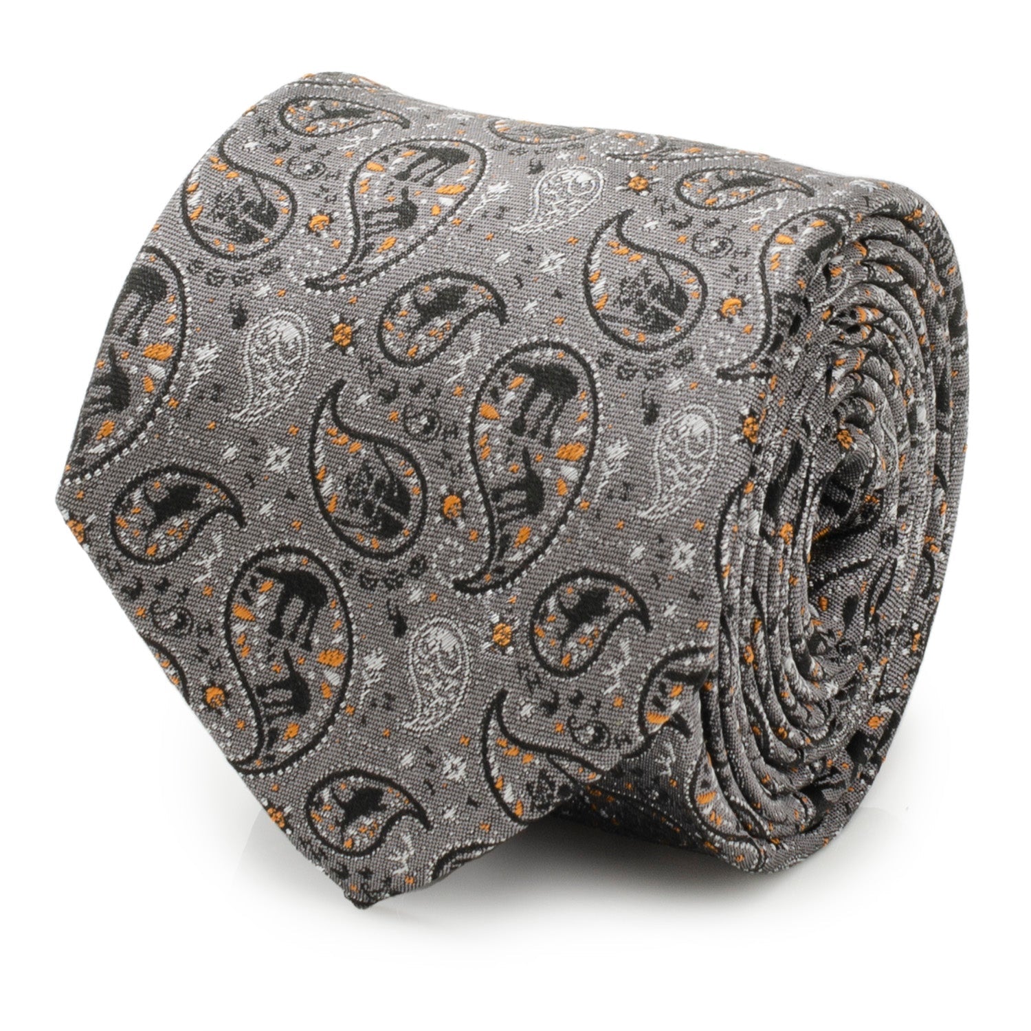  Cufflinks Hoth Battle Paisley Gray Men's Tie - Default Title - Bonton