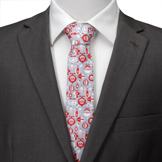 Star Wars Holiday Mando Red Men's Tie