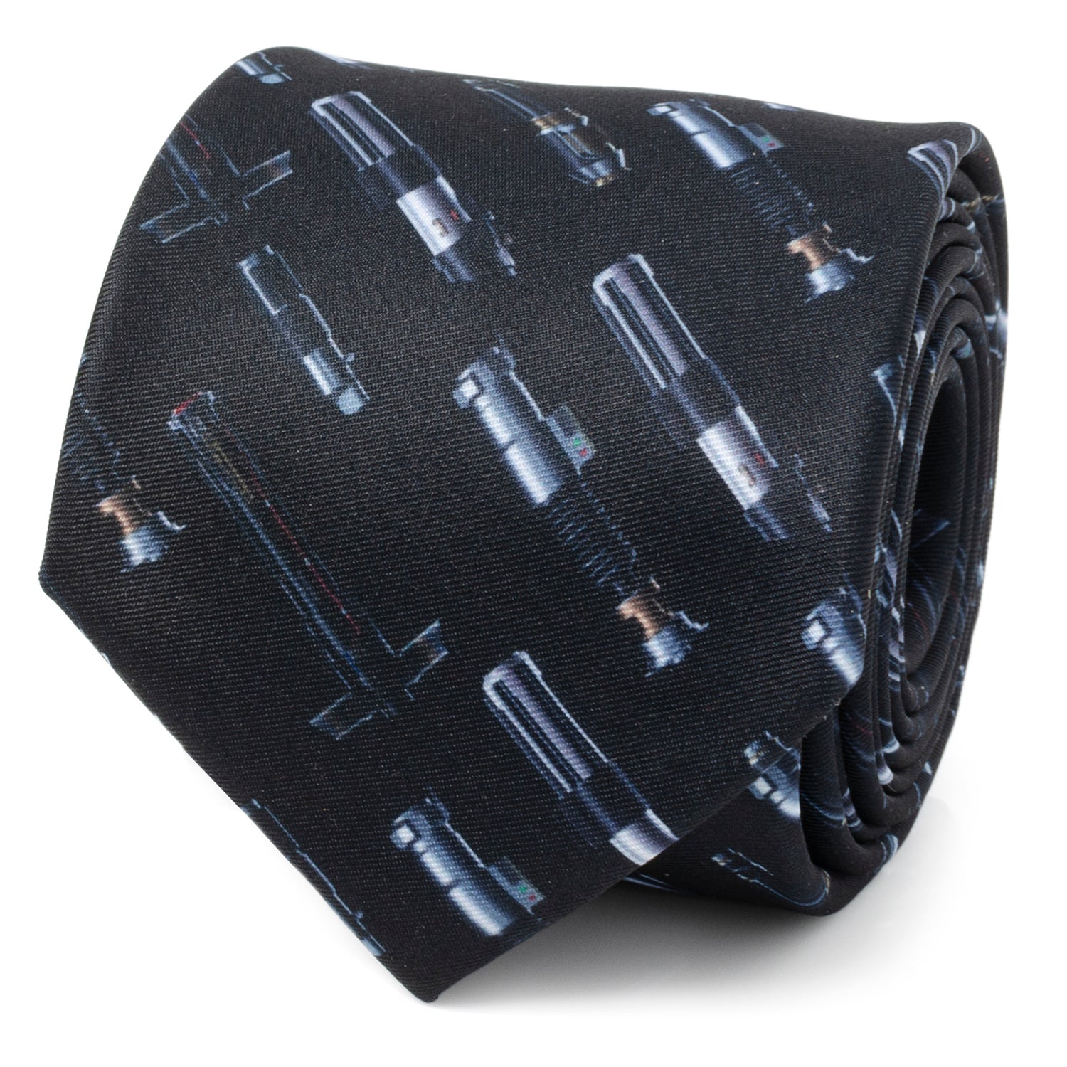  Cufflinks Lightsaber Pattern Men's Tie - Default Title - Bonton