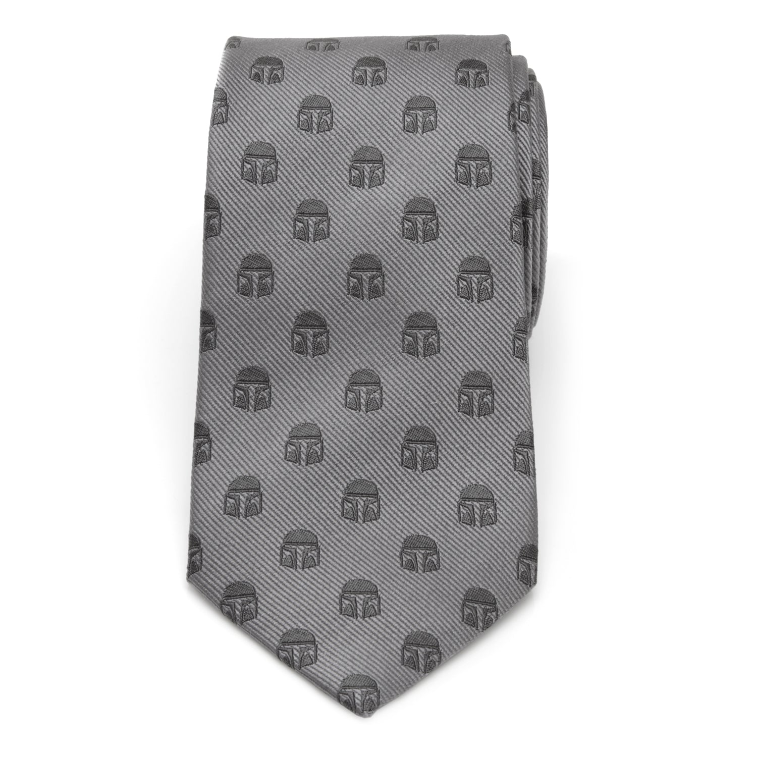  Cufflinks Mandalorian Helmet Gray Men's Tie - Default Title - Bonton