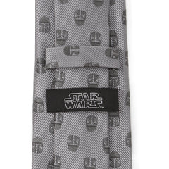 Mandalorian Helmet Gray Men's Tie