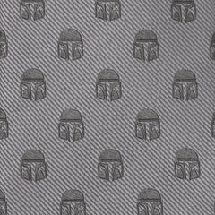 Mandalorian Helmet Gray Men's Tie