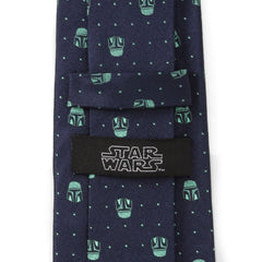 Mandalorian Helmet Dotted Navy Tie