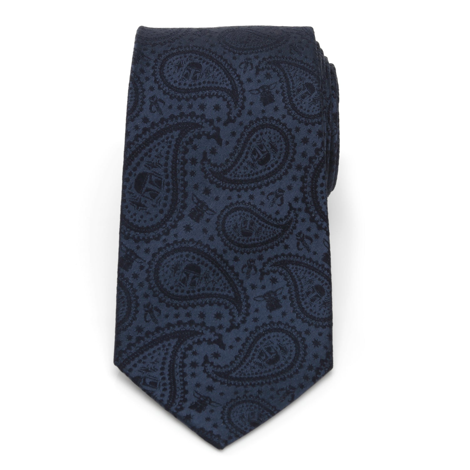  Cufflinks Mandalorian the Child Paisley Navy Tie - Default Title - Bonton