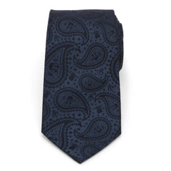 Mandalorian the Child Paisley Navy Tie