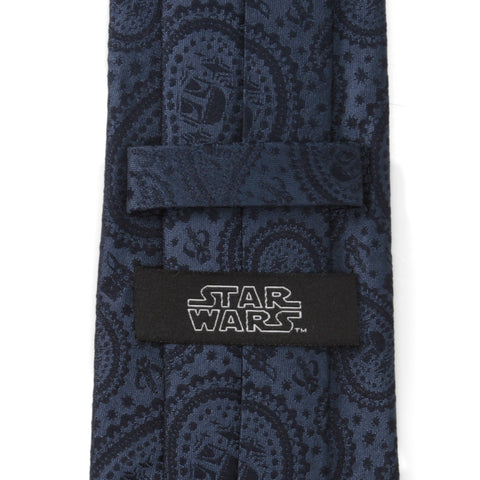 Mandalorian the Child Paisley Navy Tie