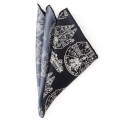 Millenium Falcon Blue Pocket Square