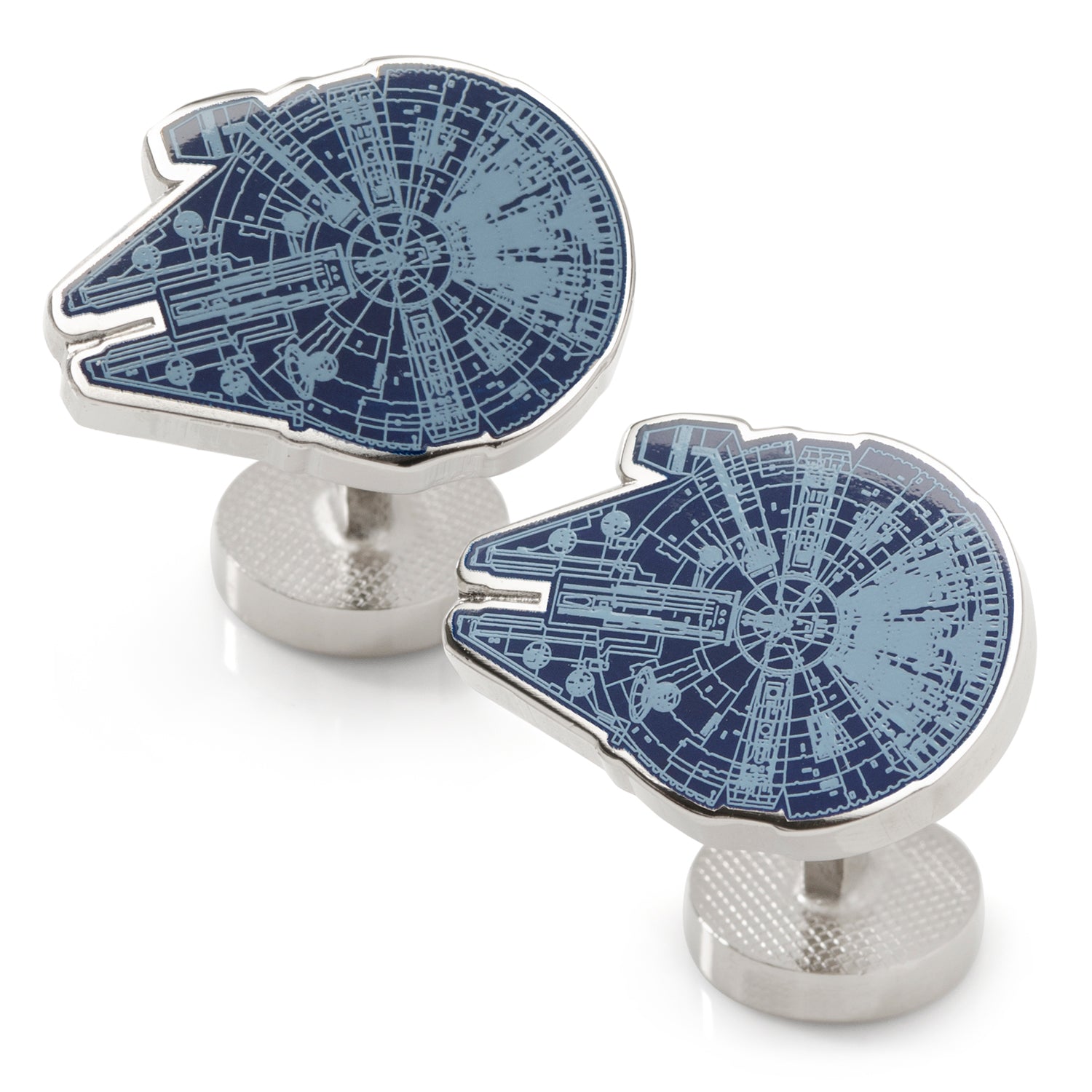  Cufflinks Millennium Falcon Blueprint Blue Cufflinks - Default Title - Bonton