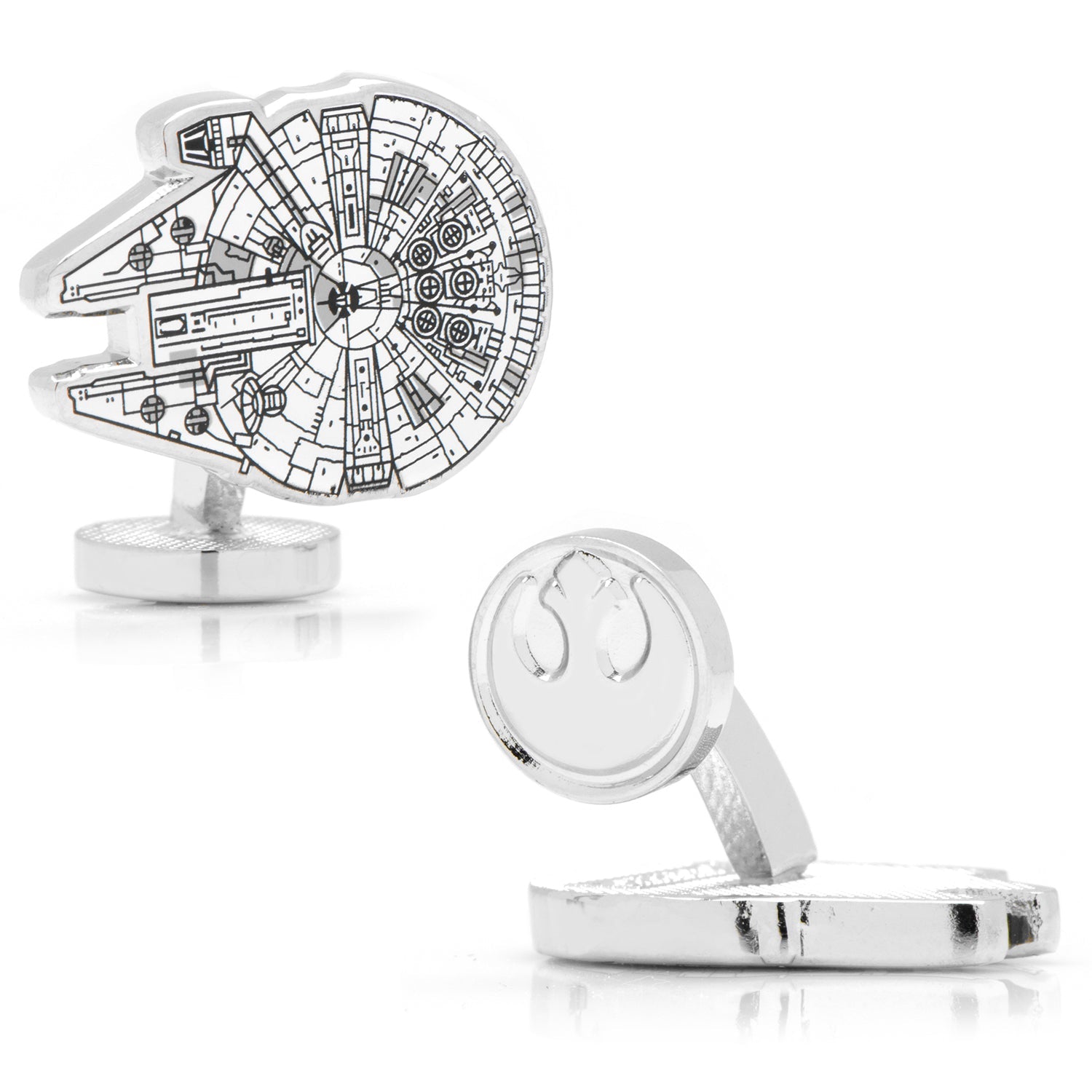  Cufflinks Millennium Falcon Blueprint Cufflinks - Default Title - Bonton