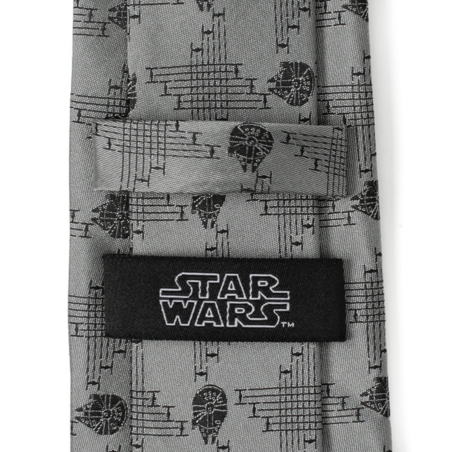  Cufflinks Millennium Falcon Gray Men's Tie - Default Title - Bonton