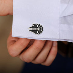 Millennium Falcon Silver Cufflinks